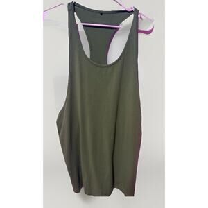 ALPHALETE Men's Lightweight Sleeveless Tank Top, Green, Athletic Fit